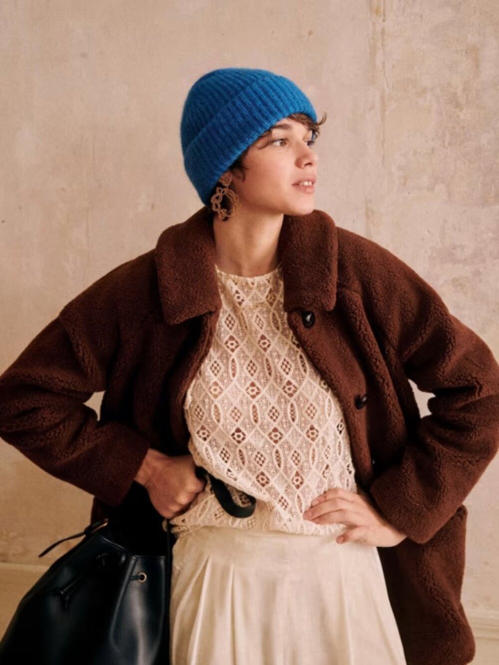 Sézane Isae Coat in Hazelnut, size FR38 ~ pre-owned EUC!